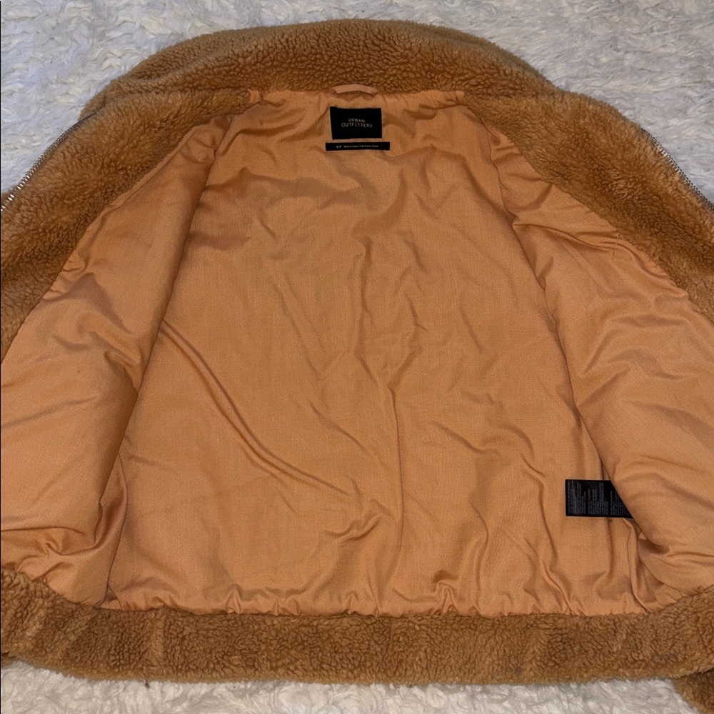 Urban Outfitters Teddy🧸 Crop Bomber Jacket, Size Small - Picture 12 of 16